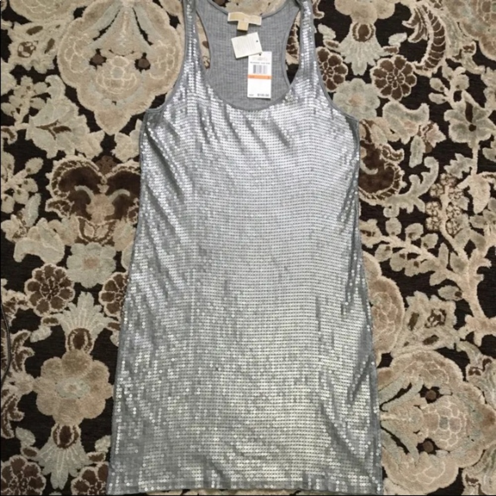 Michael kors racer back sequence dress